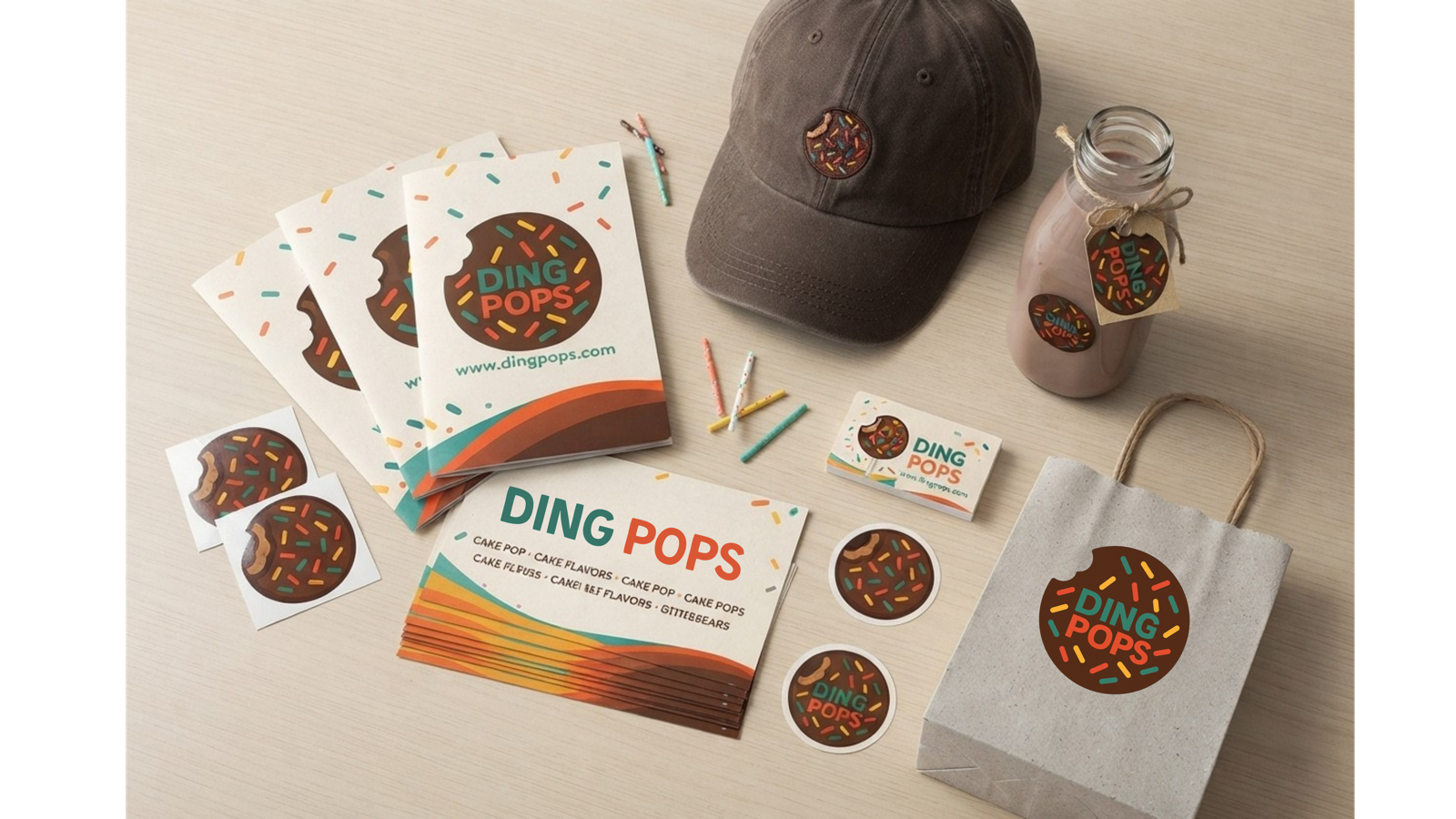 Dingpops print marketing materials
