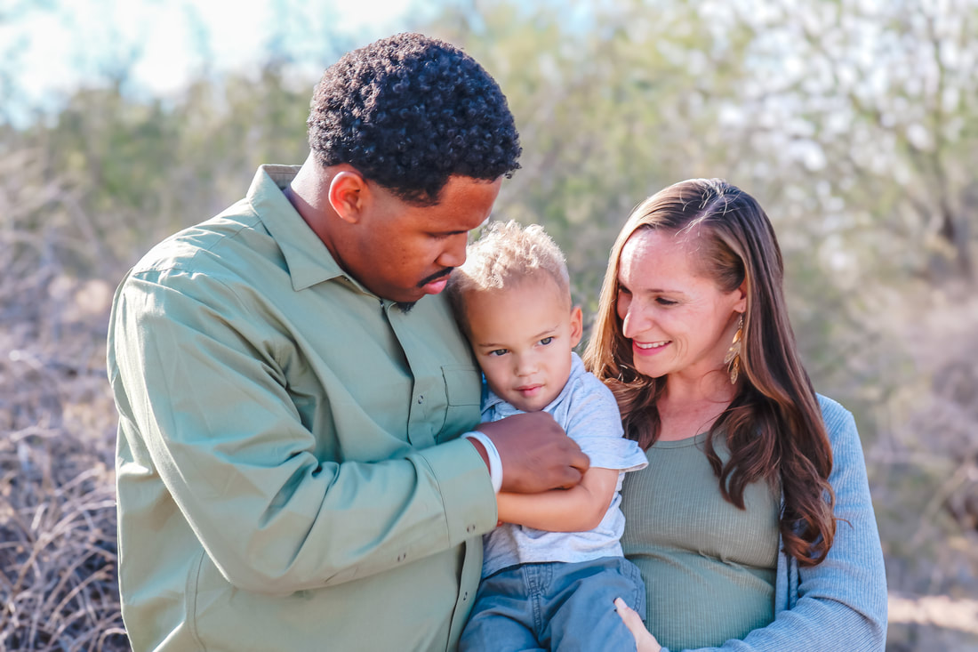 Family portrait, warm tones