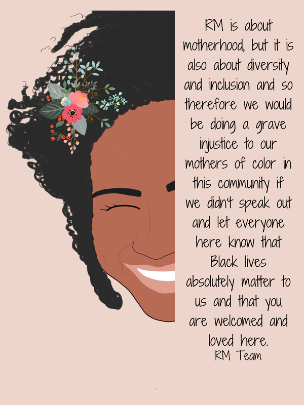Motherhood and diversity typographic illustration