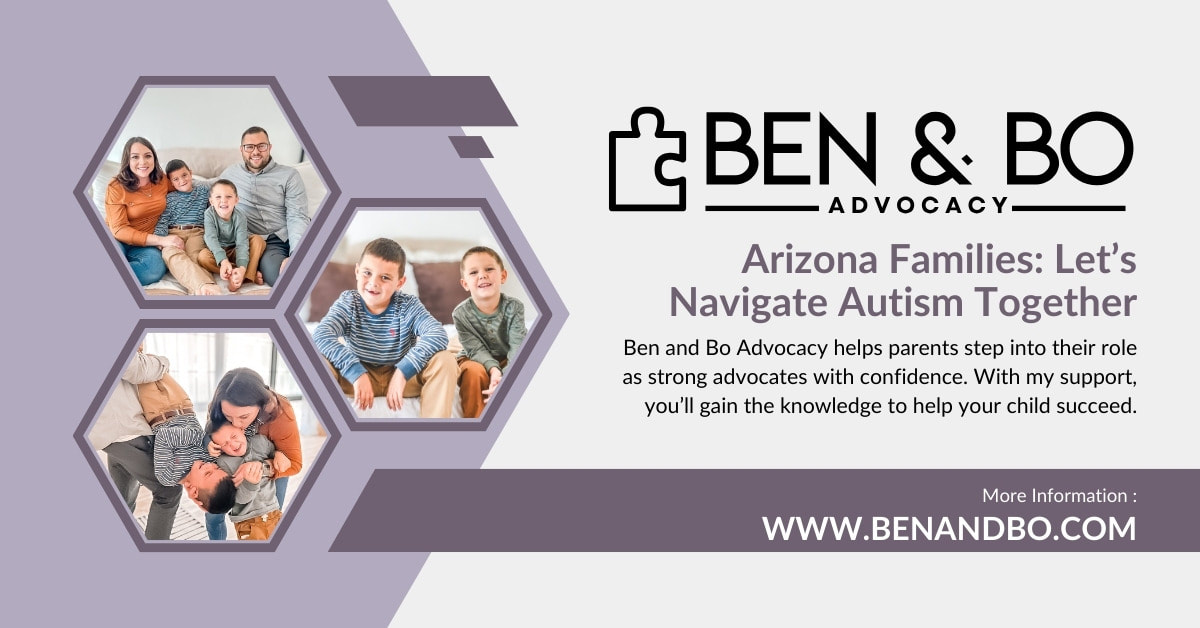 Ben & Bo Advocacy brand graphic, Let's Navigate Autism Together