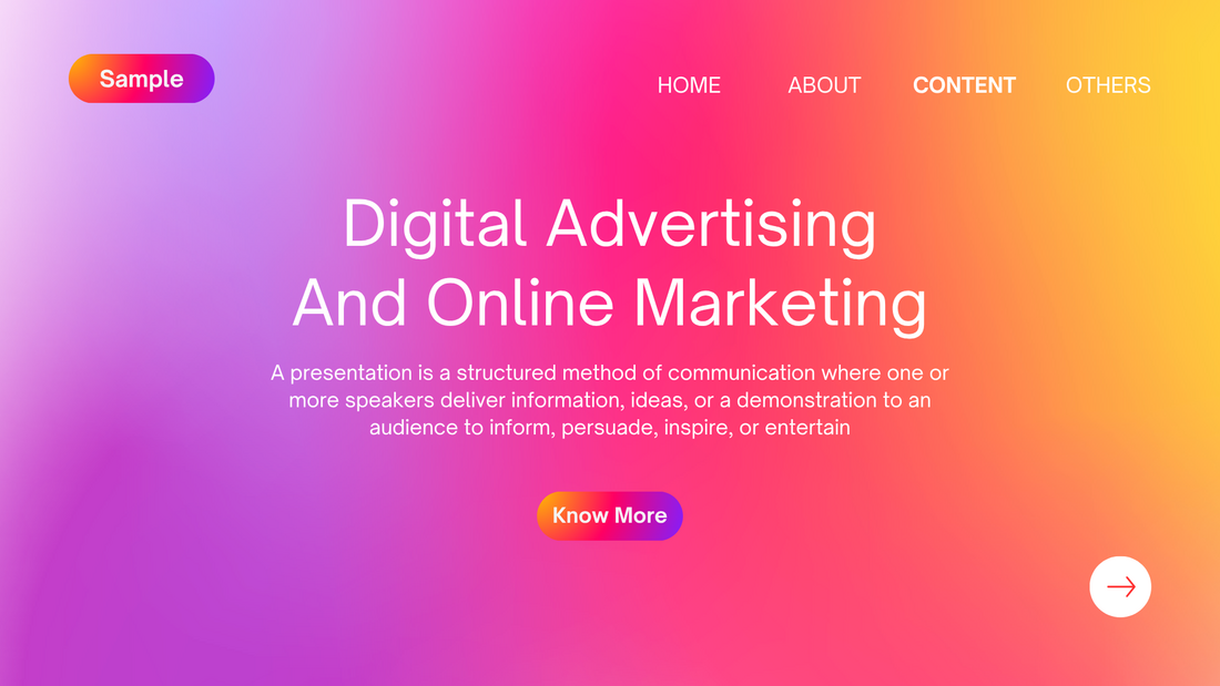 Digital marketing presentation slide
