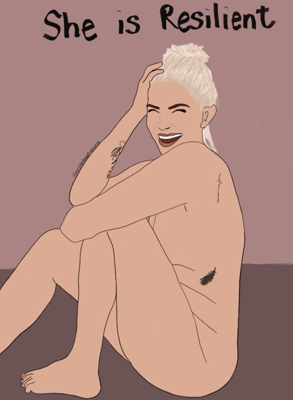 Illustration, She Is Resilient, body-positive series