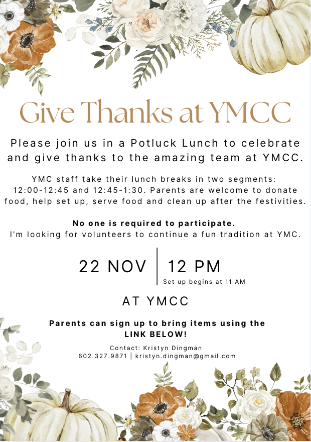 Community event flyer from a school organization rebrand